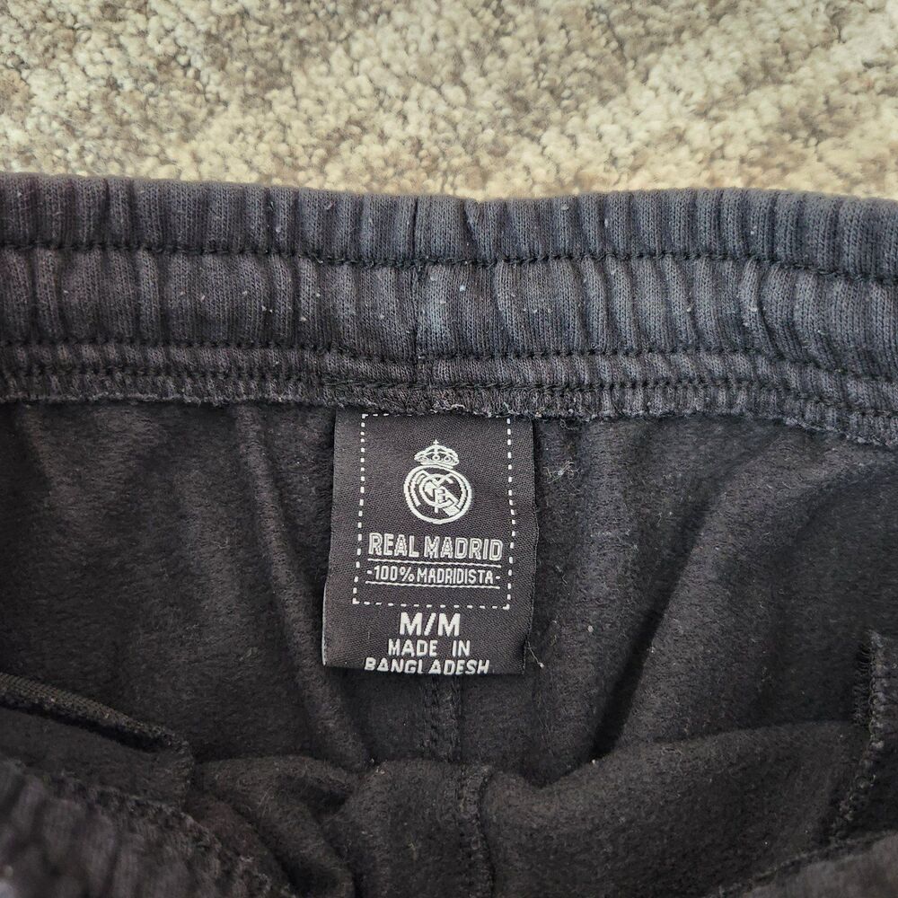 Real Madrid youth black sweatpant joggers black size M - Picture 2 of 12